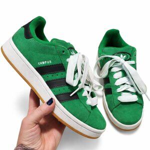 ADIDAS Campus '00s Sneakers Suede Retro Athletic Shoes Green White Men's 7.5